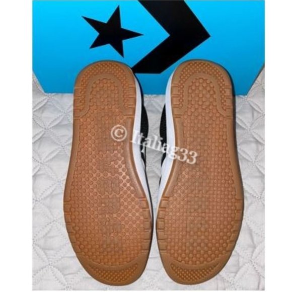 Converse Rival Ox Sneaker UNISEX Size M:4 W:5.5 Low Top Chevron Black White Gum - Picture 9 of 16